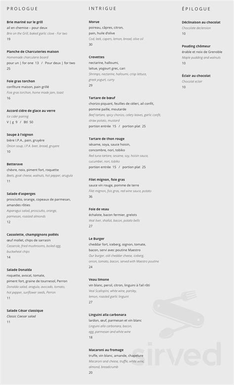 restaurant donalda menu